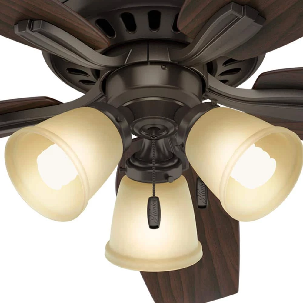Newsome 52 in. Indoor Premier Bronze Ceiling Fan With LED Light Kit and Remote by Hunter 6 Newsome 52 in. Indoor Premier Bronze Ceiling Fan With LED Light Kit and Remote by Hunter - Image 4
