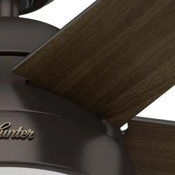 Anslee 52 in. LED Indoor Premier Bronze Ceiling Fan with Light Kit by Hunter -Hunter Sales premier bronze hunter ceiling fans with lights 50232 44 1000