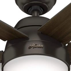 Anslee 52 in. LED Indoor Premier Bronze Ceiling Fan with Light Kit by Hunter -Hunter Sales premier bronze hunter ceiling fans with lights 50232 76 1000