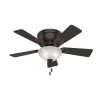 Haskell 42 in. Low Profile Indoor Premier Bronze Ceiling Fan by Hunter -Hunter Sales premier bronze hunter ceiling fans with lights 52137 64 1000