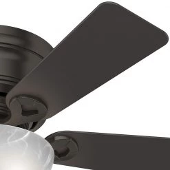 Haskell 42 in. Low Profile Indoor Premier Bronze Ceiling Fan by Hunter -Hunter Sales premier bronze hunter ceiling fans with lights 52137 c3 1000