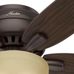 Newsome 52 in. Indoor Premier Bronze Bowl Light Kit Low-Profile Ceiling Fan by Hunter 23 Newsome 52 in. Indoor Premier Bronze Bowl Light Kit Low-Profile Ceiling Fan by Hunter -Hunter Sales premier bronze hunter ceiling fans with lights 53314 1f 1000