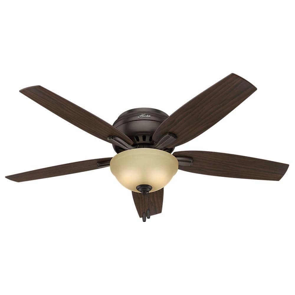 Newsome 52 in. Indoor Premier Bronze Bowl Light Kit Low-Profile Ceiling Fan by Hunter 3 Newsome 52 in. Indoor Premier Bronze Bowl Light Kit Low-Profile Ceiling Fan by Hunter