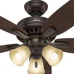 Newsome 52 in. Indoor Premier Bronze Ceiling Fan with Three Light Kit by Hunter 13 Newsome 52 in. Indoor Premier Bronze Ceiling Fan with Three Light Kit by Hunter -Hunter Sales premier bronze hunter ceiling fans with lights 53317 40 1000