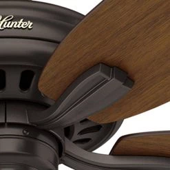 Newsome 52 in. Indoor/Outdoor Premier Bronze Ceiling Fan with Remote by Hunter -Hunter Sales premier bronze hunter ceiling fans without lights 32850 1f 1000