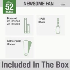 Newsome 52 in. Indoor/Outdoor Premier Bronze Ceiling Fan with Remote by Hunter -Hunter Sales premier bronze hunter ceiling fans without lights 32850 44 1000