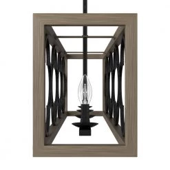 Gablecrest 4 Light Concrete Rustic Iron Linear Chandelier Kitchen Light by Hunter -Hunter Sales rustic iron hunter chandeliers 19099 1d 1000