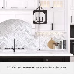 Highland Hill 4 Light Rustic Iron Island Pendant Light Dining Room Light by Hunter -Hunter Sales rustic iron hunter chandeliers 19283 77 1000