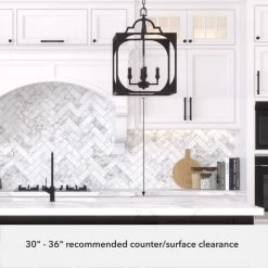 Highland Hill 4 Light Rustic Iron Island Pendant Light Dining Room Light by Hunter -Hunter Sales rustic iron hunter chandeliers 19285 77 1000