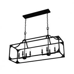 Highland Hill 8 Light Rustic Iron Candlestick Chandelier Kitchen Light by Hunter -Hunter Sales rustic iron hunter chandeliers 19289 4f 1000