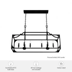 Highland Hill 8 Light Rustic Iron Candlestick Chandelier Kitchen Light by Hunter -Hunter Sales rustic iron hunter chandeliers 19289 66 1000