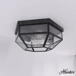 Hunter Sales -Hunter Sales rustic iron hunter flush mount lights 19115 e1 1000