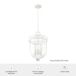 Belltown 4 Light Rustic White Island Pendant Light with Clear Glass Shade Dining Room Light by Hunter -Hunter Sales rustic white hunter chandeliers 19314 1d 1000