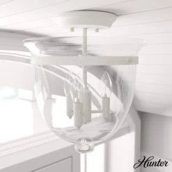 Hunter Sales -Hunter Sales rustic white hunter flush mount lights 19316 e1 1000