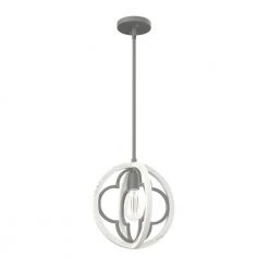 Gablecrest 4 Light Rustic White Mini Pendant Kitchen Light by Hunter