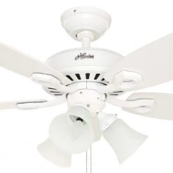 42 in. Indoor Snow White Builder Small Room Ceiling Fan with Light Kit by Hunter 29 42 in. Indoor Snow White Builder Small Room Ceiling Fan with Light Kit by Hunter -Hunter Sales snow white hunter ceiling fans with lights 52105 76 1000
