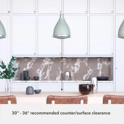 Bluff View 1 Light Soft Sage Island Pendant Light with Metal Shade Dining Room Light by Hunter -Hunter Sales soft sage hunter chandeliers 19073 77 1000