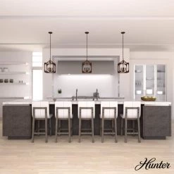 Highland Hill 4 Light Textured Rust Island Pendant Light Dining Room Light by Hunter -Hunter Sales textured rust hunter chandeliers 19980 40 1000