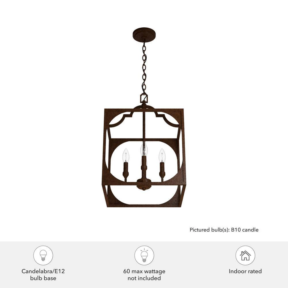 Highland Hill 4 Light Textured Rust Island Pendant Light Dining Room Light by Hunter 7 Highland Hill 4 Light Textured Rust Island Pendant Light Dining Room Light by Hunter - Image 5