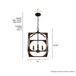 Highland Hill 4 Light Textured Rust Island Pendant Light Dining Room Light by Hunter 15 Highland Hill 4 Light Textured Rust Island Pendant Light Dining Room Light by Hunter -Hunter Sales textured rust hunter chandeliers 19981 66 1000