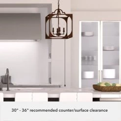 Highland Hill 4 Light Textured Rust Island Pendant Light Dining Room Light by Hunter 16 Highland Hill 4 Light Textured Rust Island Pendant Light Dining Room Light by Hunter -Hunter Sales textured rust hunter chandeliers 19981 77 1000