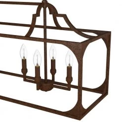 Highland Hill 8 Light Textured Rust Candlestick Chandelier Kitchen Light by Hunter -Hunter Sales textured rust hunter chandeliers 19983 1d 1000