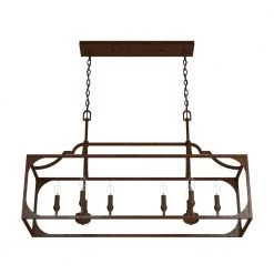 Highland Hill 8 Light Textured Rust Candlestick Chandelier Kitchen Light by Hunter -Hunter Sales textured rust hunter chandeliers 19983 1f 1000