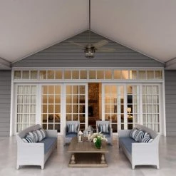 Coral Bay 52 in. Indoor/Outdoor Weathered Copper Ceiling Fan with Remote and Light Kit by Hunter -Hunter Sales weathered copper hunter ceiling fans with lights 51469 40 1000