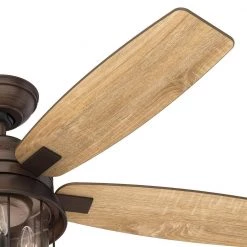 Coral Bay 52 in. Indoor/Outdoor Weathered Copper Ceiling Fan with Remote and Light Kit by Hunter -Hunter Sales weathered copper hunter ceiling fans with lights 51469 77 1000