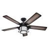 Key Biscayne 54 in. Indoor/Outdoor Weathered Zinc Gray Ceiling Fan with Light Kit by Hunter -Hunter Sales weathered zinc hunter ceiling fans with lights 59135 64 1000