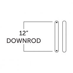 12 in. Original White Double Threaded Extension Downrod for 10 ft. ceilings by Hunter -Hunter Sales white hunter ceiling fan downrods 22717 4f 1000