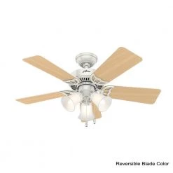 Southern Breeze 42 in. Indoor White Ceiling Fan by Hunter -Hunter Sales white hunter ceiling fans with lights 51010 40 1000