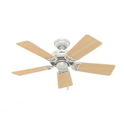 Southern Breeze 42 in. Indoor White Ceiling Fan by Hunter -Hunter Sales white hunter ceiling fans with lights 51010 44 1000