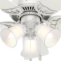 Southern Breeze 42 in. Indoor White Ceiling Fan by Hunter -Hunter Sales white hunter ceiling fans with lights 51010 a0 1000