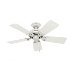 Southern Breeze 42 in. Indoor White Ceiling Fan by Hunter -Hunter Sales white hunter ceiling fans with lights 51010 fa 1000