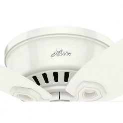 Builder Low Profile 42 in. Indoor Snow White Ceiling Fan by Hunter -Hunter Sales white hunter ceiling fans with lights 51090 1d 1000