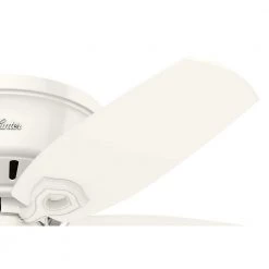 Builder Low Profile 42 in. Indoor Snow White Ceiling Fan by Hunter -Hunter Sales white hunter ceiling fans with lights 51090 66 1000