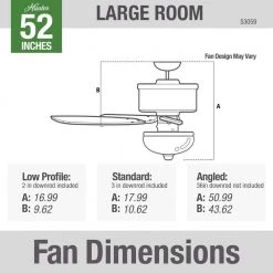 Astoria 52 in. Indoor White Ceiling Fan with Light Kit by Hunter -Hunter Sales white hunter ceiling fans with lights 53059 66 1000