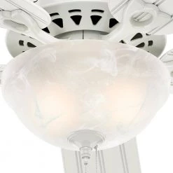Beachcomber 52 in. Indoor White Ceiling Fan with Light Kit by Hunter -Hunter Sales white hunter ceiling fans with lights 53122 40 1000