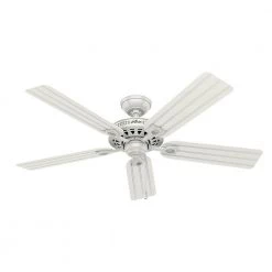 Beachcomber 52 in. Indoor White Ceiling Fan with Light Kit by Hunter -Hunter Sales white hunter ceiling fans with lights 53122 77 1000
