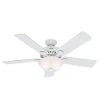 Pro's Best Five Minute 52 in. Indoor White Ceiling Fan with Light Kit by Hunter 2 Pro's Best Five Minute 52 in. Indoor White Ceiling Fan with Light Kit by Hunter -Hunter Sales white hunter ceiling fans with lights 53251 64 1000