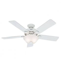 Pro's Best Five Minute 52 in. Indoor White Ceiling Fan with Light Kit by Hunter