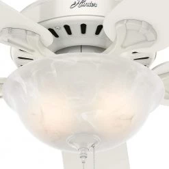 Pro's Best Five Minute 52 in. Indoor White Ceiling Fan with Light Kit by Hunter -Hunter Sales white hunter ceiling fans with lights 53251 a0 1000