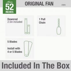 Original 52 in. Indoor/Outdoor White Ceiling Fan by Hunter 19 Original 52 in. Indoor/Outdoor White Ceiling Fan by Hunter -Hunter Sales white hunter ceiling fans without lights 23845 66 1000