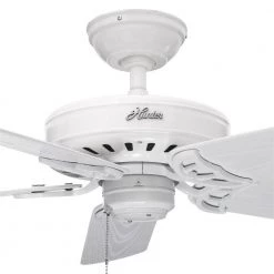 Bridgeport 52 in. Indoor/Outdoor White Ceiling Fan with Remote by Hunter 19 Bridgeport 52 in. Indoor/Outdoor White Ceiling Fan with Remote by Hunter -Hunter Sales white hunter ceiling fans without lights 32830 1d 1000