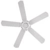 Bridgeport 52 in. Indoor/Outdoor White Ceiling Fan with Remote by Hunter -Hunter Sales white hunter ceiling fans without lights 32830 64 1000