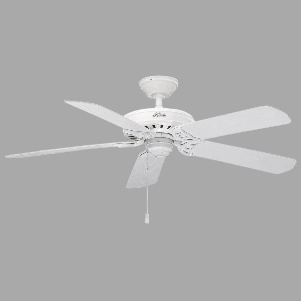 Bridgeport 52 in. Indoor/Outdoor White Ceiling Fan with Remote by Hunter 16 Bridgeport 52 in. Indoor/Outdoor White Ceiling Fan with Remote by Hunter - Image 14
