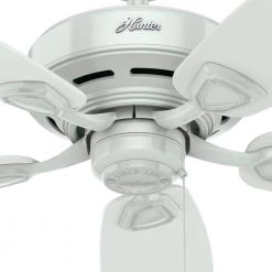 Sea Wind 48 in. Indoor/Outdoor White Ceiling Fan with Remote by Hunter 14 Sea Wind 48 in. Indoor/Outdoor White Ceiling Fan with Remote by Hunter -Hunter Sales white hunter ceiling fans without lights 32857 40 1000