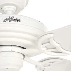 Sea Air 52 in. Indoor/Outdoor White Ceiling Fan by Hunter -Hunter Sales white hunter ceiling fans without lights 53054 1d 1000