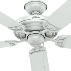 Sea Air 52 in. Indoor/Outdoor White Ceiling Fan by Hunter -Hunter Sales white hunter ceiling fans without lights 53054 40 1000